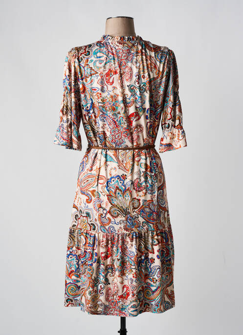 Robe mi-longue orange K-DESIGN pour femme