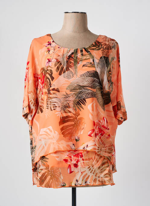 Top orange FRANK LYMAN pour femme