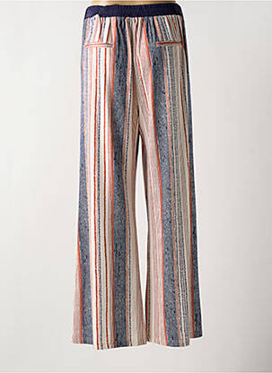 Pantalon flare taille élastique beige K-DESIGN femme