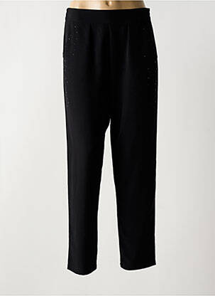 Pantalon droit taille élastique noir DOLCEZZA femme