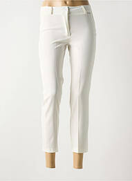 Pantalon 7/8 slim blanc ELEONORA AMADEI femme