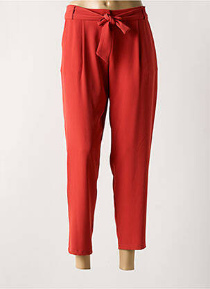Pantalon 7/8 taille haute taille haute orange ELEONORA AMADEI femme