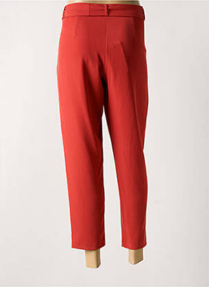 Pantalon 7/8 taille haute taille haute orange ELEONORA AMADEI femme
