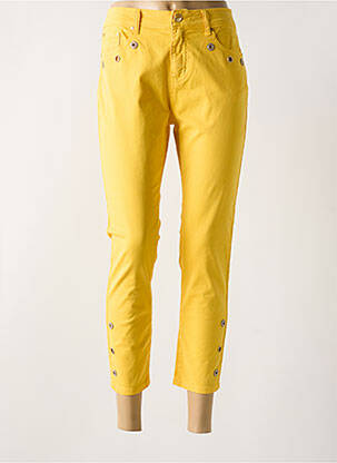 Pantalon 7/8 poches jaune LESLIE femme