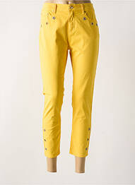 Pantalon 7/8 poches jaune LESLIE femme