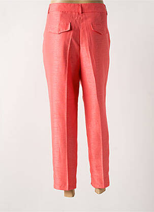 Pantalon 7/8 fermeture zippée sous rabat boutonné rose ELEONORA AMADEI femme