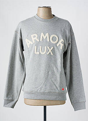 Pull col rond manches longues gris ARMOR LUX homme