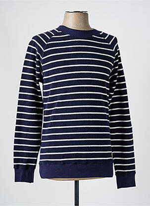 Pull col rond manches longues bleu ARMOR LUX homme