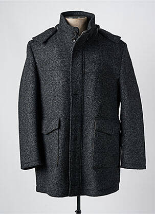 Manteau long a capuche a capuche gris BUGATTI homme