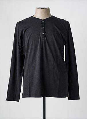 T-shirt coupe cintrée manches longues noir CAMEL ACTIVE homme