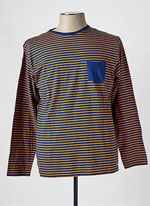 T-shirt coupe droite manches longues bleu ARMOR LUX homme