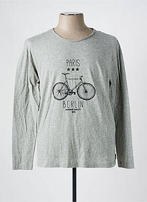 T-shirt coupe droite manches longues gris HARRIS WILSON homme