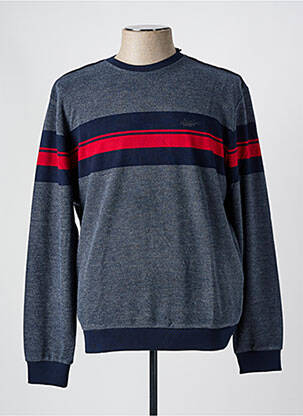 Pull col rond manches longues bleu MONTE CARLO homme