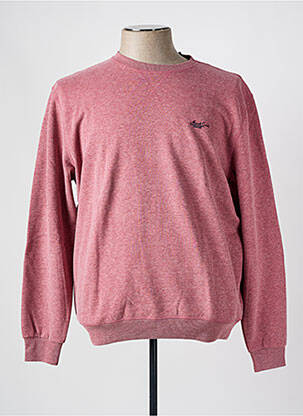 Pull col rond manches longues rose MONTE CARLO homme