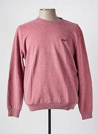 Pull col rond manches longues rose MONTE CARLO homme