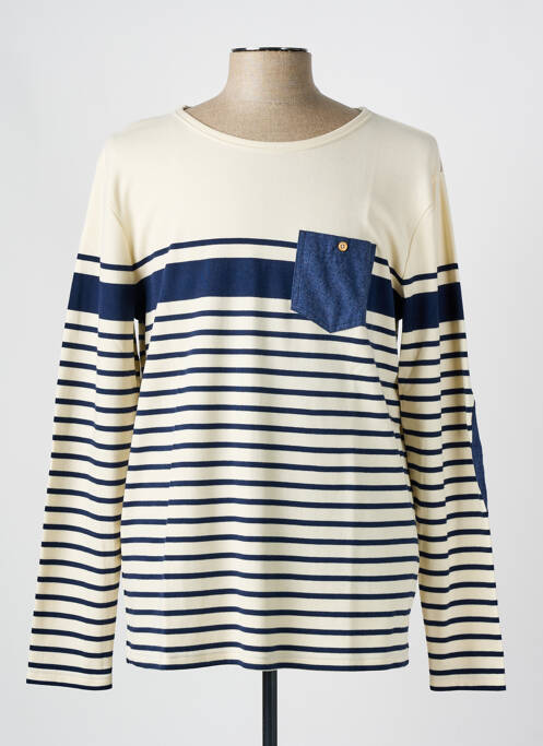 T-shirt beige DEAUVILLE & ARMOR-LUX pour homme