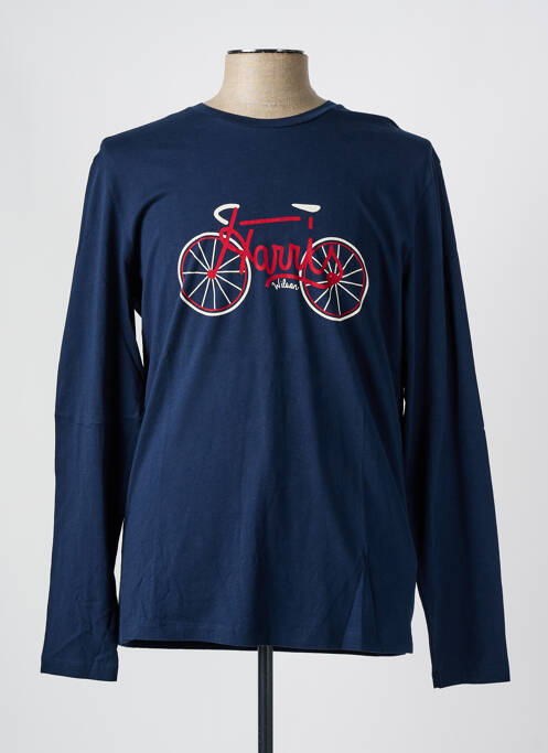 T-shirt bleu HARRIS WILSON pour homme