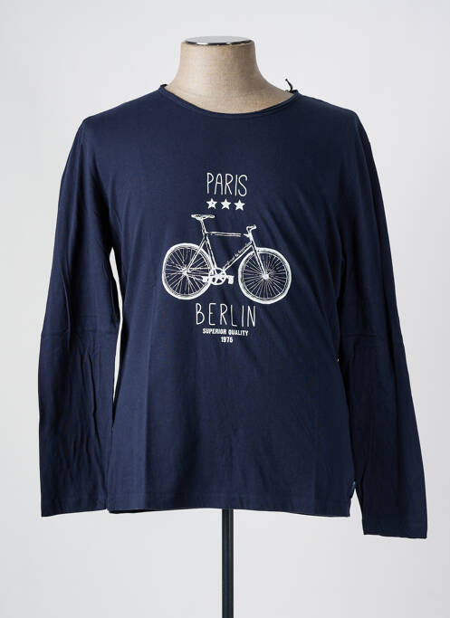 T-shirt bleu HARRIS WILSON pour homme