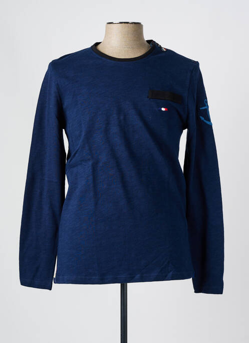 T-shirt bleu LA MARINIÈRE FRANÇAISE pour homme