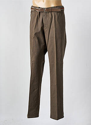 Pantalon chino tissage popeline taille normale marron MEYER homme