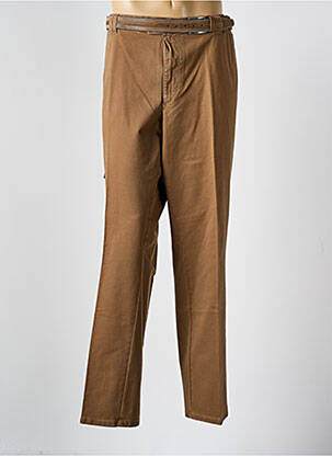 Pantalon chino tissage popeline taille normale marron MEYER homme