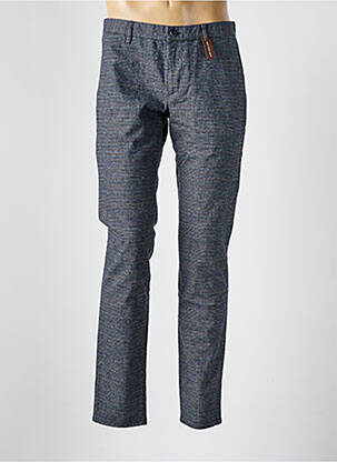 Pantalon chino tissage chiné taille normale bleu ALBERTO homme