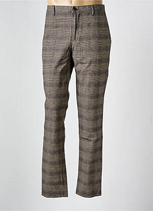 Pantalon chino imprimé imprimé prince de galle taille normale gris ALBERTO homme