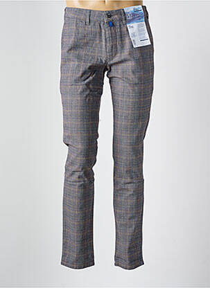Pantalon chino imprimé imprimé prince de galle taille normale marron M5 BY MEYER homme