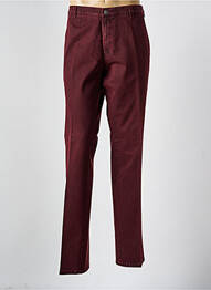 Pantalon chino stretch taille basse rouge MEYER homme