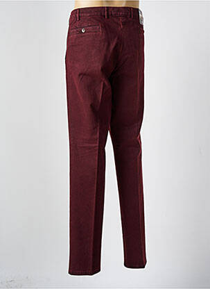 Pantalon chino stretch taille basse rouge MEYER homme