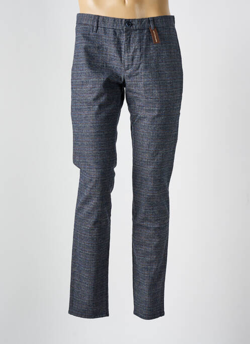 Pantalon chino tissage chiné taille normale bleu ALBERTO homme