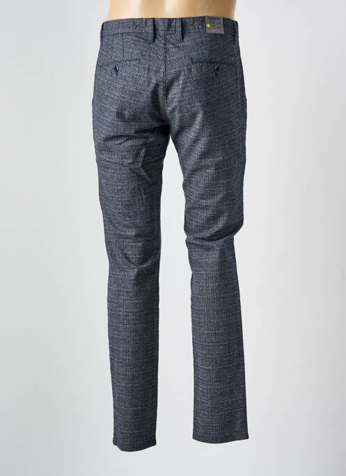 Pantalon chino tissage chiné taille normale bleu ALBERTO homme