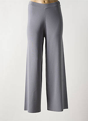 Pantalon large tissage popeline taille normale gris NIJII femme