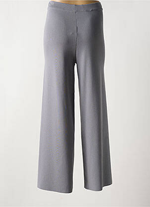 Pantalon large tissage popeline taille normale gris NIJII femme