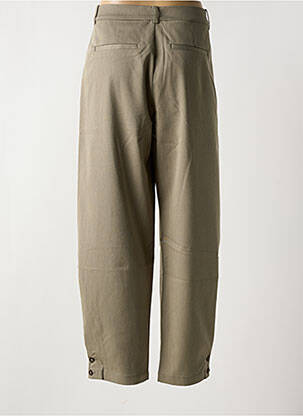 Pantalon droit stretch taille normale vert CREAM femme