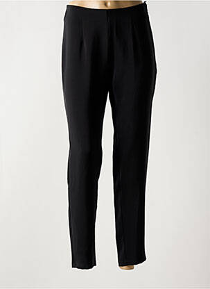 Pantalon slim tissage popeline taille normale noir KOKOMARINA femme