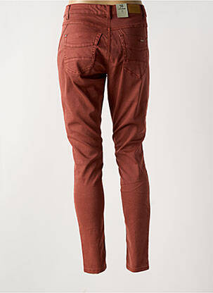 Pantalon slim tissage popeline taille normale rouge CREAM femme