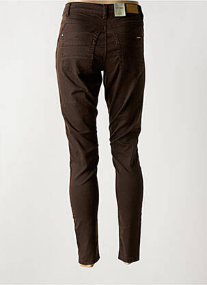 Pantalon slim tissage popeline taille normale marron CREAM femme