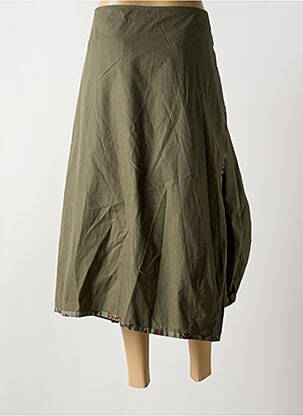 Jupe mi-longue taille normale vert RHUM RAISIN femme