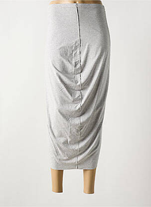 Jupe longue coupe droite gris OSKA femme