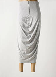 Jupe longue coupe droite gris OSKA femme