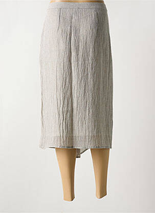 Jupe mi-longue coupe droite gris NIJII femme