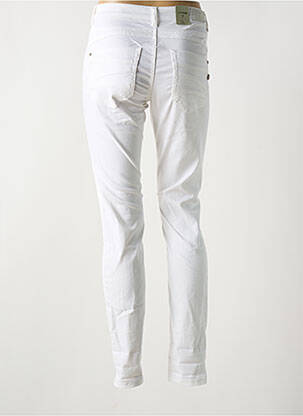 Pantalon slim tissage popeline taille normale blanc CREAM femme