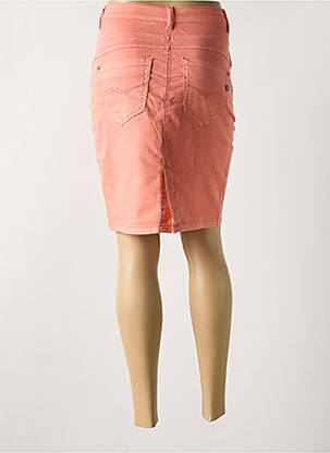 Jupe mi-longue stretch orange CREAM femme