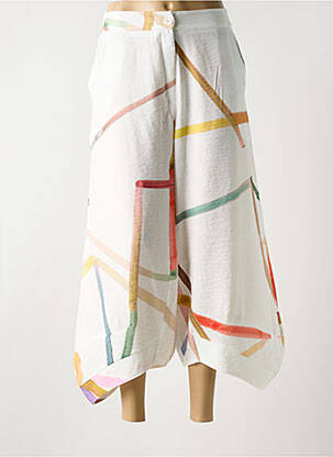 Pantacourt blanc OZAI N KU pour femme