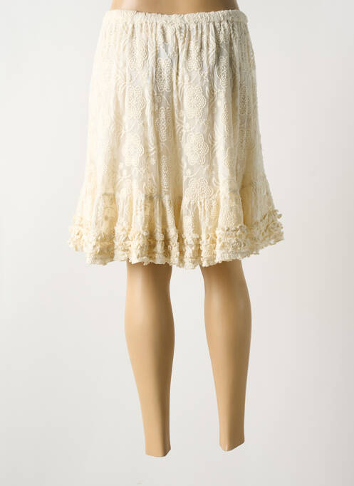 Jupe mi-longue beige RHUM RAISIN pour femme