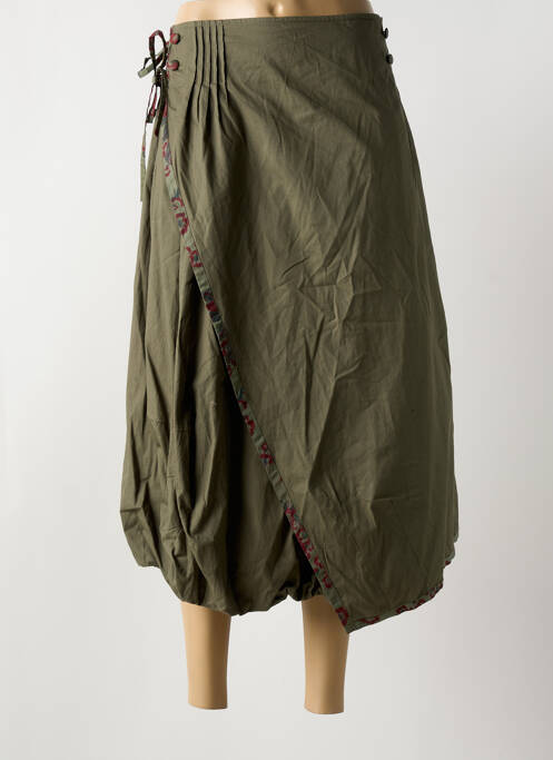 Jupe mi-longue vert RHUM RAISIN pour femme