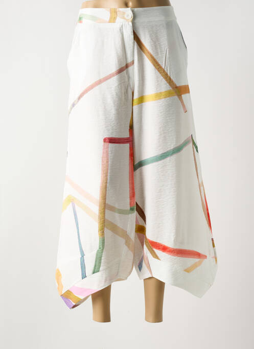 Pantacourt blanc OZAI N KU pour femme