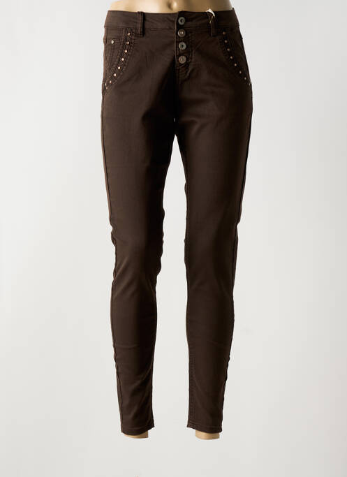 Pantalon slim marron CREAM pour femme