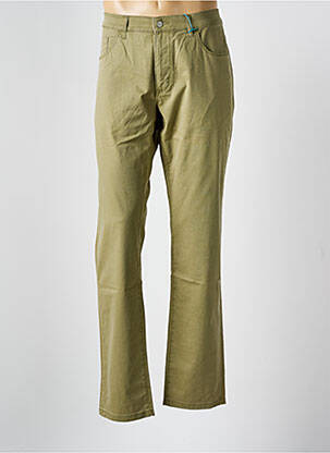 Pantalon slim tissage popeline taille normale vert PIONEER homme